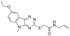 (9ci)-2-[(8-乙氧基-5-甲基-5H-1,2,4-噻嗪并[5,6-b]吲哚-3-基)硫代]-n-2-丙烯基-乙酰胺结构式_603947-76-8结构式