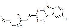 (9ci)-2-[(8-氟-5-甲基-5H-1,2,4-噻嗪并[5,6-b]吲哚-3-基)硫代]-n-(2-甲氧基乙基)-乙酰胺结构式_603948-21-6结构式