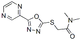 (9ci)-N,N-二甲基-2-[(5-吡嗪-1,3,4-噁二唑-2-基)硫代]-乙酰胺结构式_604740-38-7结构式