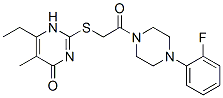 (9ci)-1-[[(6-乙基-1,4-二氢-5-甲基-4-氧代-2-嘧啶)硫代]乙酰基]-4-(2-氟苯基)-哌嗪结构式_604751-46-4结构式