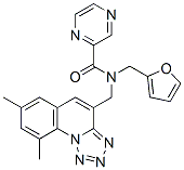 (9CI)-N-[(7,9-二甲基四唑并[1,5-a]喹啉-4-基)甲基]-N-(2-呋喃甲基)-吡嗪羧酰胺结构式_604778-31-6结构式