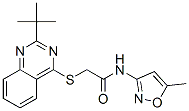 (9ci)-2-[[2-(1,1-二甲基乙基)-4-喹唑啉]硫代]-n-(5-甲基-3-异噁唑基)-乙酰胺结构式_604792-66-7结构式