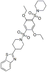 (9CI)-4-(2-苯并噻唑)-1-[[2,5-二乙氧基-4-(1-哌啶基磺酰基)苯基]磺酰基]-哌啶结构式_606083-05-0结构式