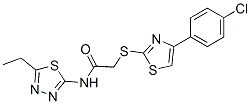 (9ci)-2-[[4-(4-氯苯基)-2-噻唑]硫代]-n-(5-乙基-1,3,4-噻二唑-2-基)-乙酰胺结构式_606089-16-1结构式