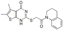 (9CI)-1-[[(1,4-二氢-5,6-二甲基-4-氧代噻吩并[2,3-d]嘧啶-2-基)硫代]乙酰基]-1,2,3,4-四氢-喹啉结构式_606107-72-6结构式