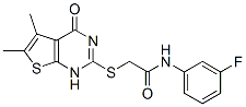(9ci)-2-[(1,4-二氢-5,6-二甲基-4-氧代噻吩并[2,3-d]嘧啶-2-基)硫代]-n-(3-氟苯基)-乙酰胺结构式_606108-13-8结构式