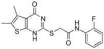 (9ci)-2-[(1,4-二氢-5,6-二甲基-4-氧代噻吩并[2,3-d]嘧啶-2-基)硫代]-n-(2-氟苯基)-乙酰胺结构式_606108-16-1结构式