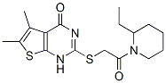 (9ci)-1-[[(1,4-二氢-5,6-二甲基-4-氧代噻吩并[2,3-d]嘧啶-2-基)硫代]乙酰基]-2-乙基-哌啶结构式_606108-68-3结构式