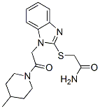 (9ci)-2-[[1-[2-(4-甲基-1-哌啶基)-2-氧代乙基]-1H-苯并咪唑-2-基]硫代]-乙酰胺结构式_606109-98-2结构式