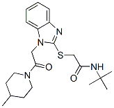 (9ci)-n-(1,1-二甲基乙基)-2-[[1-[2-(4-甲基-1-哌啶基)-2-氧代乙基]-1H-苯并咪唑-2-基]硫代]-乙酰胺结构式_606110-02-5结构式