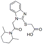 (9ci)-[[1-[2-(2,6-二甲基-1-哌啶基)-2-氧代乙基]-1H-苯并咪唑-2-基]硫代]-乙酸结构式_606110-49-0结构式