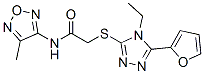 (9ci)-2-[[4-乙基-5-(2-呋喃)-4H-1,2,4-噻唑-3-基]硫代]-n-(4-甲基-1,2,5-噁二唑-3-基)-乙酰胺结构式_606111-66-4结构式