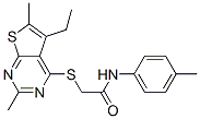 (9ci)-2-[(5-乙基-2,6-二甲基噻吩并[2,3-d]嘧啶-4-基)硫代]-n-(4-甲基苯基)-乙酰胺结构式_606113-44-4结构式