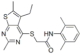 (9ci)-n-(2,6-二甲基苯基)-2-[(5-乙基-2,6-二甲基噻吩并[2,3-d]嘧啶-4-基)硫代]-乙酰胺结构式_606113-49-9结构式
