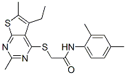 (9ci)-n-(2,4-二甲基苯基)-2-[(5-乙基-2,6-二甲基噻吩并[2,3-d]嘧啶-4-基)硫代]-乙酰胺结构式_606113-50-2结构式