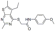 (9ci)-2-[(5-乙基-2,6-二甲基噻吩并[2,3-d]嘧啶-4-基)硫代]-n-(4-甲氧基苯基)-乙酰胺结构式_606113-52-4结构式