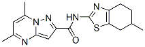 (9CI)-5,7-二甲基-N-(4,5,6,7-四氢-6-甲基-2-苯并噻唑)-吡唑并[1,5-a]嘧啶-2-羧酰胺结构式_606117-76-4结构式