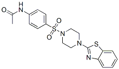 (9ci)-n-[4-[[4-(2-苯并噻唑)-1-哌嗪]磺酰基]苯基]-乙酰胺结构式_606118-05-2结构式