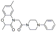 (9ci)-1-[(2,3-二氢-2,6-二甲基-3-氧代-4H-1,4-苯并噁嗪-4-基)乙酰基]-4-苯基-哌嗪结构式_606120-08-5结构式