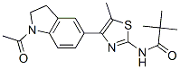 (9CI)-N-[4-(1-乙酰基-2,3-二氢-1H-吲哚-5-基)-5-甲基-2-噻唑]-2,2-二甲基-丙酰胺结构式_606121-87-3结构式