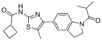 (9ci)-n-[4-[2,3-二氢-1-(2-甲基-1-氧代丙基)-1H-吲哚-5-基]-5-甲基-2-噻唑]-环丁烷羧酰胺结构式_606121-95-3结构式