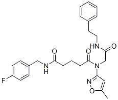 (9CI)-N-[(4-氟苯基)甲基]-N-(5-甲基-3-异噁唑基)-N-[2-氧代-2-[(2-苯基乙基)氨基]乙基]-戊二酰胺结构式_606135-61-9结构式