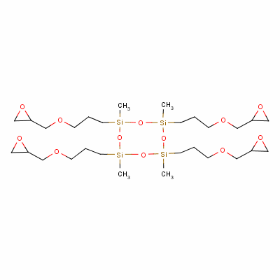 2,4,6,8-Tetramethyl-2,4,6,8-tetrakis[3-(oxiranylmethoxy)propyl ]cyclotetrasiloxane Structure,60665-85-2Structure