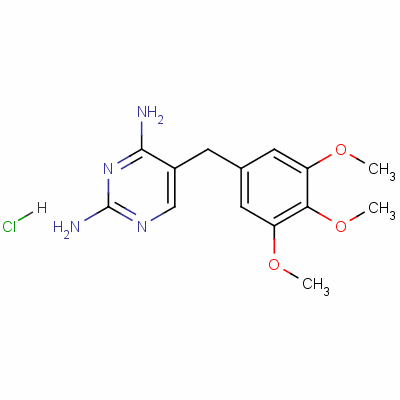 5-[(3,4,5-三甲氧基苯基)甲基]嘧啶-2,4-二胺盐酸盐结构式_60834-30-2结构式