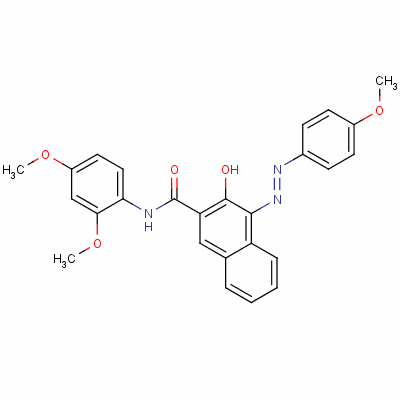 N-(2,4-dimethoxyphenyl)-3-hydroxy-4-[(4-methoxyphenyl)azo]naphthalene-2-carboxamide Structure,61050-18-8Structure
