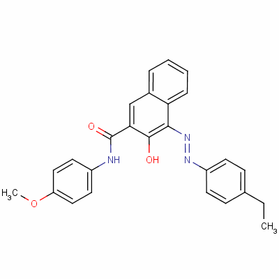 4-[(4-Ethylphenyl)azo]-3-hydroxy-n-(4-methoxyphenyl)naphthalene-2-carboxamide Structure,61050-41-7Structure