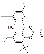 2-Methylacrylic acid 2-tert-butyl-6-[(3-tert-butyl-5-ethyl-2-hydroxyphenyl)methyl ]-4-ethylphenyl ester Structure,61214-45-7Structure
