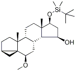 (3beta,5alpha,6beta,15alpha,17beta)-17-叔-丁基二甲基硅烷基氧基-6-甲氧基-3,5-环雄甾烷-15-醇结构式_61252-35-5结构式