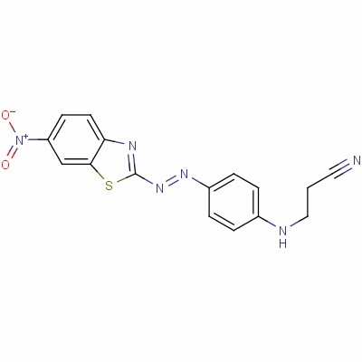 3-[[4-[(6-硝基苯并噻唑-2-基)氮杂]苯基]氨基]丙腈结构式_61488-76-4结构式
