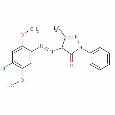 4-[(4-Chloro-2,5-dimethoxyphenyl)azo]-2,4-dihydro-5-methyl-2-phenyl-3h-pyrazol-3-one Structure,61550-76-3Structure