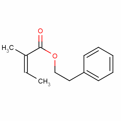 2-甲基异巴豆酸苯乙酯结构式_61692-79-3结构式