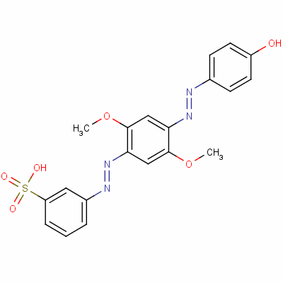 3-[[4-[(4-Hydroxyphenyl)azo]-2,5-dimethoxyphenyl ]azo]benzenesulphonic acid Structure,61886-19-9Structure