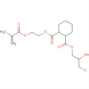 1,2-Cyclohexanedicarboxylic acid 1-(3-chloro-2-hydroxypropyl)2-[2-(methacryloyloxy)ethyl ] ester Structure,61894-34-6Structure