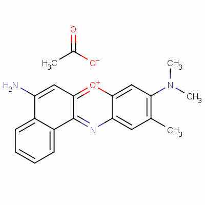 5-Amino-9-(dimethylamino)-10-methylbenzo[a]phenoxazin-7-ium acetate Structure,62332-09-6Structure