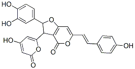 2-(3,4-Dihydroxyphenyl)-2,3-dihydro-3-(4-hydroxy-2-oxo-2h-pyran-6-yl)-6-[2-(4-hydroxyphenyl)vinyl ]-4h-furo[3,2-c]pyran-4-one Structure,62350-92-9Structure