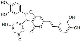 2-(3,4-Dihydroxyphenyl)-6-[2-(3,4-dihydroxyphenyl)vinyl ]-2,3-dihydro-3-(4-hydroxy-2-oxo-2h-pyran-6-yl)-4h-furo[3,2-c]pyran-4-one Structure,62350-94-1Structure