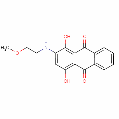 1,4-Dihydroxy-2-[(2-methoxyethyl)amino]anthraquinone Structure,62418-35-3Structure
