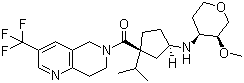 D-erythro-Pentitol, 1,5-anhydro-2,3-dideoxy-3-[[(1R,3S)-3-[[7,8-dihydro-3-(trifluoromethyl)-1,6-naphthyridin-6(5H)-yl]carbonyl]-3-(1-methylethyl)cyclopentyl]amino]-4-O-methyl- Structure,624733-88-6Structure