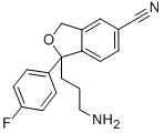 1-(3-Aminopropyl)-1-(4-fluorophenyl)-1,3-dihydro-5-isobenzofurancarbonitrile Structure,62498-69-5Structure