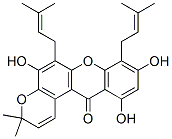 5,9,11-Trihydroxy-3,3-dimethyl-6,8-bis(3-methyl-2-butenyl)pyrano[3,2-a]xanthen-12(3h)-one Structure,62501-51-3Structure