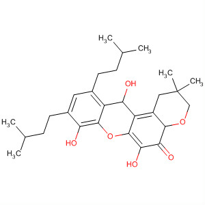 2,3-Dihydro-5,9,11-trihydroxy-3,3-dimethyl-6,8-bis(3-methylbutyl)pyrano[3,2-a]xanthen-12(1h)-one Structure,62501-55-7Structure