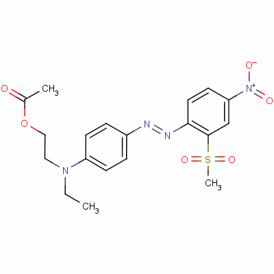2-[N-ethyl-p-[[2-(methylsulphonyl)-4-nitrophenyl ]azo]anilino]ethyl acetate Structure,62554-89-6Structure