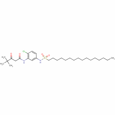N-[2-chloro-5-[(hexadecylsulphonyl)amino]phenyl ]-4,4-dimethyl-3-oxovaleramide Structure,62563-16-0Structure