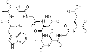 L-色氨酰-L-丙氨酰甘氨酰甘氨酰-L-alpha-天冬氨酰-L-丙氨酰-L-丝氨酰甘氨酰-L-谷氨酸结构式_62568-57-4结构式