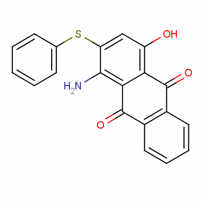 1-氨基-4-羟基-2-(苯基硫代)蒽醌结构式_62591-95-1结构式