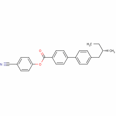 4-氰基苯基 (S)-4-(2-甲基丁基)[1,1-联苯]-4-羧酸结构式_62614-51-1结构式